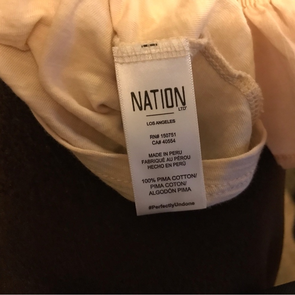 Nation LTD Big Gathered Tee. In Pink - Picture 3 of 7